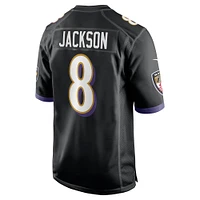 Maillot de match alternatif Nike Lamar Jackson pour hommes, noir, Baltimore Ravens