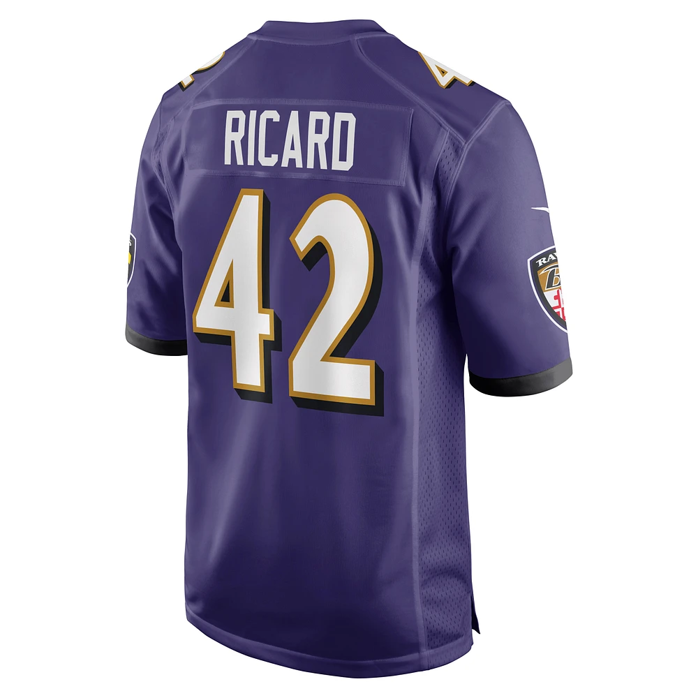 Men's Nike Patrick Ricard Purple Baltimore Ravens Game Jersey