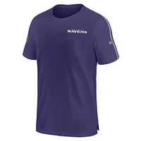 T-shirt Nike violet Baltimore Ravens 2024 Sideline Coach UV Performance pour homme