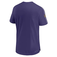 T-shirt Nike violet Baltimore Ravens 2024 Sideline Coach UV Performance pour homme