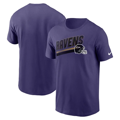 T-shirt pour homme Nike Baltimore Ravens Essential Blitz Lockup pourpre
