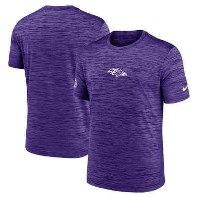 T-shirt Nike violet pour homme Baltimore Ravens Sideline Velocity Performance