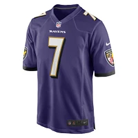 Maillot de joueur jeu Nike Rashod Bateman violet Baltimore Ravens pour hommes