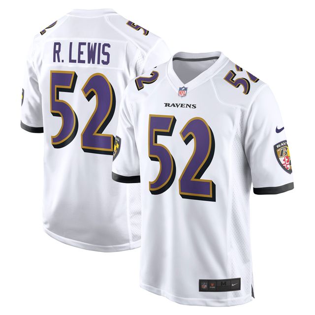 Maillot de match joueur retraité Nike Ray Lewis des Baltimore Ravens pour homme, blanc