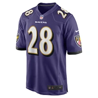 Men's Nike Sanoussi Kane  Purple Baltimore Ravens Team Game Jersey