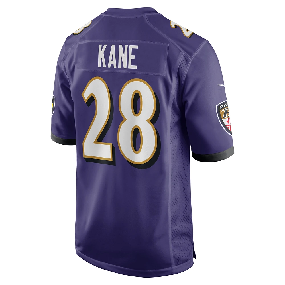 Men's Nike Sanoussi Kane  Purple Baltimore Ravens Team Game Jersey