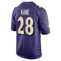 Men's Nike Sanoussi Kane  Purple Baltimore Ravens Team Game Jersey