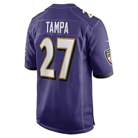 Men's Nike T.J. Tampa  Purple Baltimore Ravens Team Game Jersey