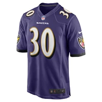 Men's Nike Trayvon Mullen  Purple Baltimore Ravens Team Game Jersey