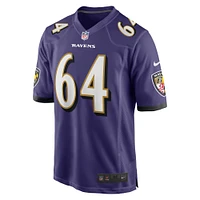 Men's Nike Tyler Linderbaum Purple Baltimore Ravens Player Game Jersey