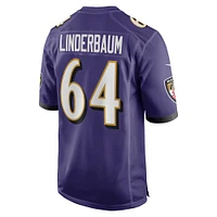 Men's Nike Tyler Linderbaum Purple Baltimore Ravens Player Game Jersey