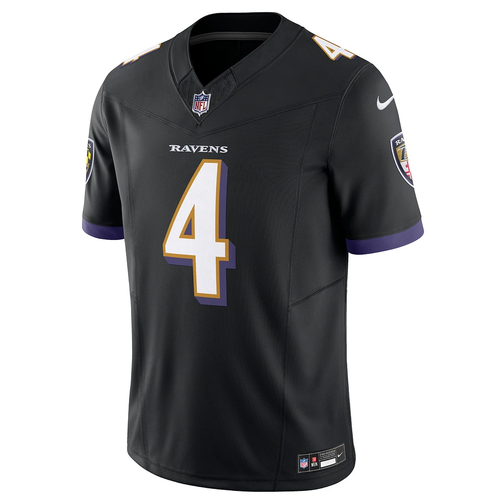 Men's Nike Zay Flowers Black Baltimore Ravens Alternate Vapor F.U.S.E. Limited Jersey