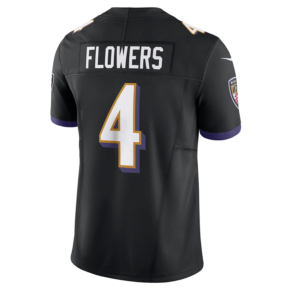 Men's Nike Zay Flowers Black Baltimore Ravens Alternate Vapor F.U.S.E. Limited Jersey