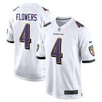 Men's Nike Zay Flowers  White Baltimore Ravens Game Jersey