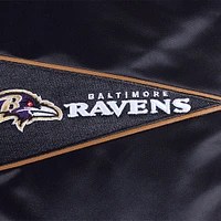 Men's Pro Standard Black Baltimore Ravens Sublimated Satin Full-Snap Jacket