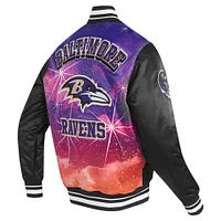 Men's Pro Standard Black Baltimore Ravens Sublimated Satin Full-Snap Jacket