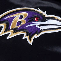 Men's Pro Standard Black Baltimore Ravens Sublimated Satin Full-Snap Jacket