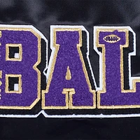 Men's Pro Standard Black Baltimore Ravens Sublimated Satin Full-Snap Jacket