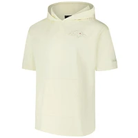Men's Pro Standard Cream Baltimore Ravens Neutral Short Sleeve Pullover Hoodie