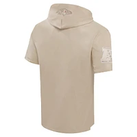 Sweat à capuche manches courtes pour homme Pro Standard Tan Baltimore Ravens Neutrals Capsule