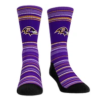 Men's Rock Em Socks Baltimore Ravens Primary Crew & Boxer Briefs Combo Pack