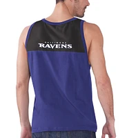 Débardeur tendance pour homme Starter Purple/Black Baltimore Ravens Logo Touchdown