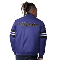 Men's Starter Purple Baltimore Ravens Scout I Full-Snap Varsity Jacket