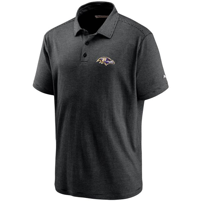 Polo pour homme Tommy Bahama Black Baltimore Ravens Sport Pacific Shore