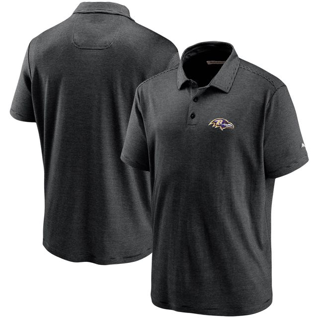 Polo pour homme Tommy Bahama Black Baltimore Ravens Sport Pacific Shore