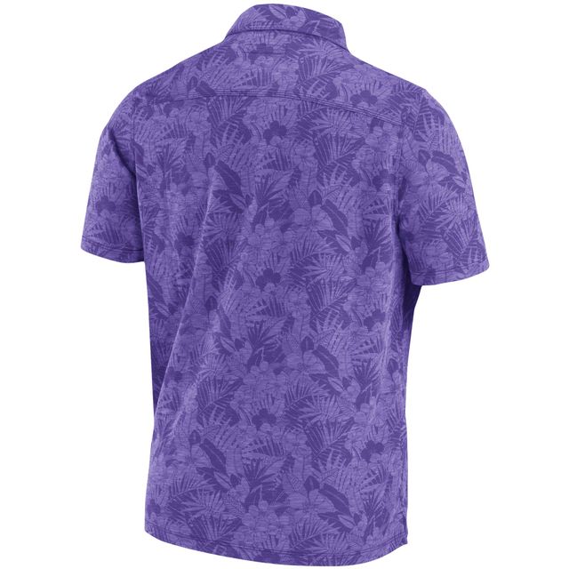 Polo pour homme Tommy Bahama Purple Baltimore Ravens Sport Palmetto Palms