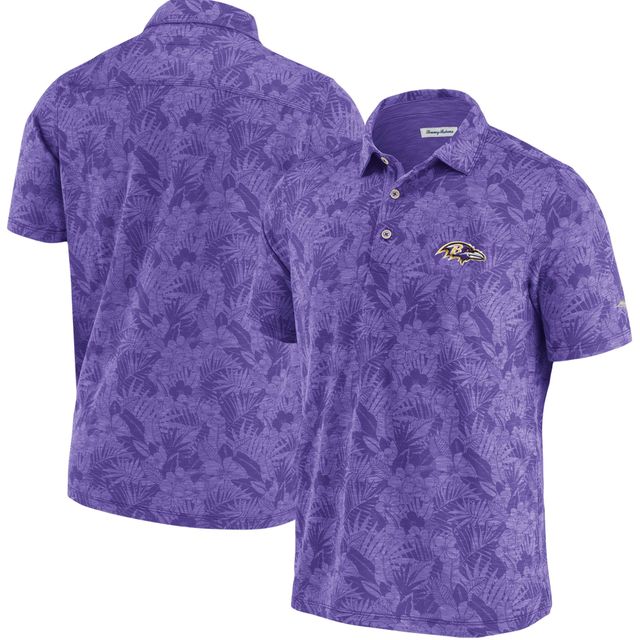 Polo pour homme Tommy Bahama Purple Baltimore Ravens Sport Palmetto Palms