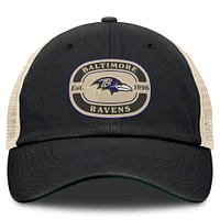 Men's Top of the World Black Baltimore Ravens Team Patch Adjustable Hat