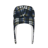 New Era Black Baltimore Ravens Sideline Plaid Sherpa Trapper Hat