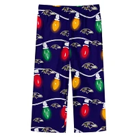 Preschool Baltimore Ravens Two-Piece Garland Holiday Long Sleeve Pajama Set