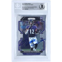 Rashod Bateman Baltimore Ravens Autographed 2021 Panini Prizm #340 Beckett Fanatics Witnessed Authenticated Rookie Card