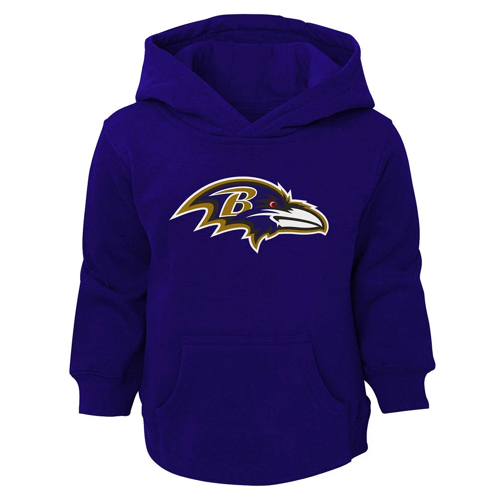 Toddler Purple Baltimore Ravens Logo Pullover Hoodie
