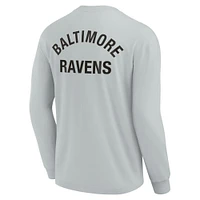 Unisex Fanatics Gray Baltimore Ravens Elements Super Soft Long Sleeve T-Shirt