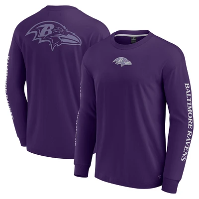 T-shirt unisexe à manches longues Fanatics violet des Baltimore Ravens Elements Strive