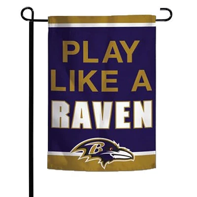 WinCraft Baltimore Ravens 12" x 18" Drapeau de jardin recto-verso avec slogan