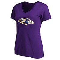 Women's Derrick Henry Purple Baltimore Ravens Plus Fair Catch Name & Number Scoop Neck T-Shirt