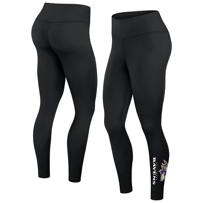 Women's Fanatics Black Baltimore Ravens Wordmark Stacked Leggings