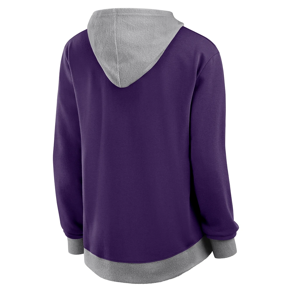 Women's Fanatics  Purple Baltimore Ravens Hit It Full-Zip Hoodie