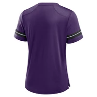 Women's Fanatics Purple Baltimore Ravens Play Script Lace-Up T-Shirt