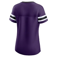 Women's Fanatics Purple Baltimore Ravens Plus Original State Lace-Up T-Shirt