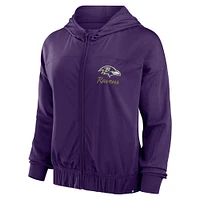 Women's Fanatics Purple Baltimore Ravens Script Lock Full-Zip Hoodie