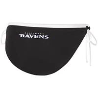 Women's G-III 4Her by Carl Banks Black Baltimore Ravens Perfect Match Bikini Bottom