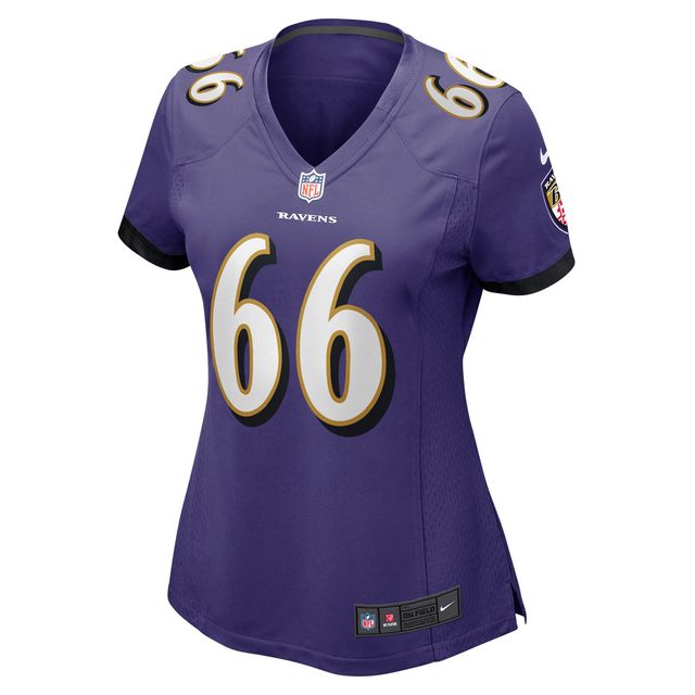 Maillot de match Nike Ben Cleveland violet Baltimore Ravens pour femme