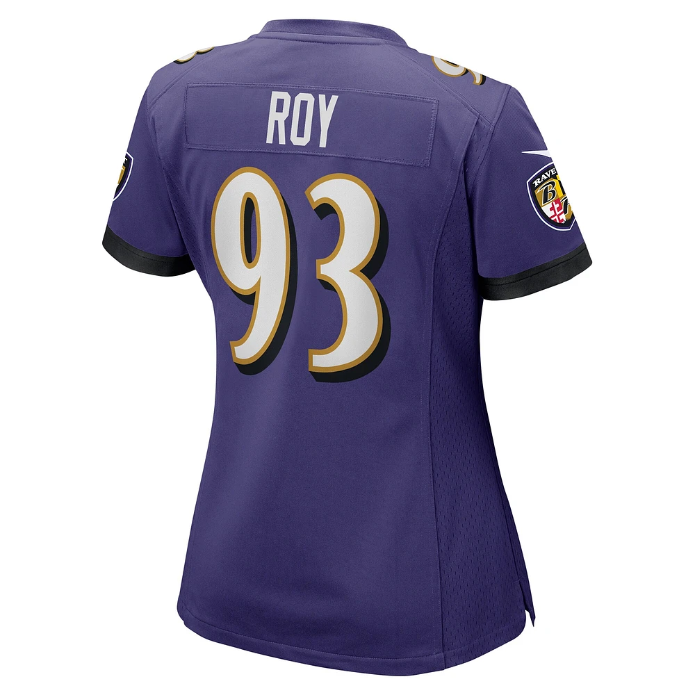 Maillot de match Nike Bravvion Roy violet Baltimore Ravens pour femme