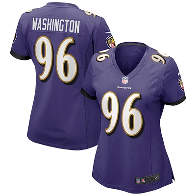 Maillot de match Nike Broderick Washington violet Baltimore Ravens pour femme