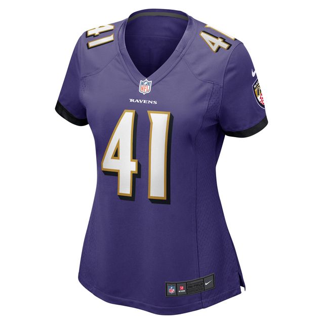 Maillot de joueur match Nike Daryl Worley violet Baltimore Ravens pour femme